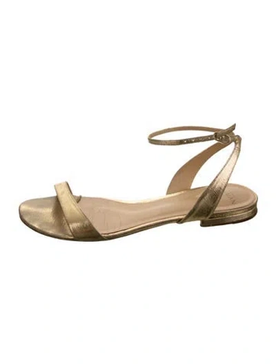 Pre-owned Alexandre Birman Leather Sandals In Gold