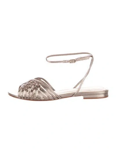 Pre-owned Alexandre Birman Leather Sandals In Gold