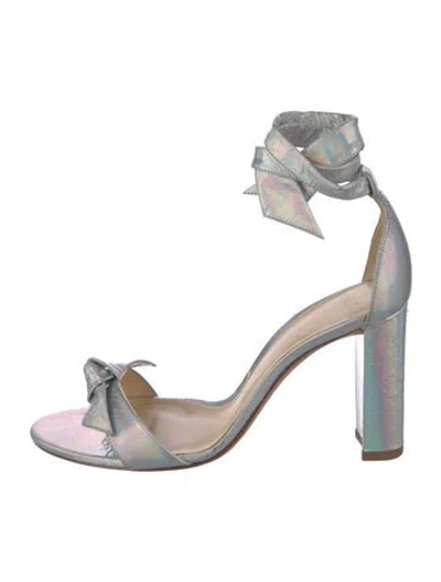 Pre-owned Alexandre Birman Leather Sandals In Metallic/silver