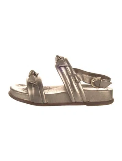 Pre-owned Alexandre Birman Leather Sandals In Neutrals
