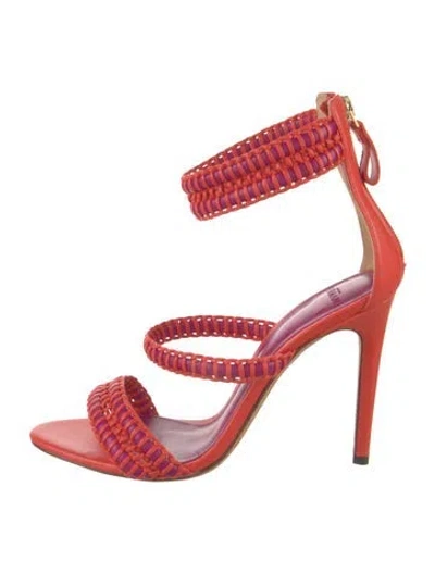 Pre-owned Alexandre Birman Leather Sandals In Red