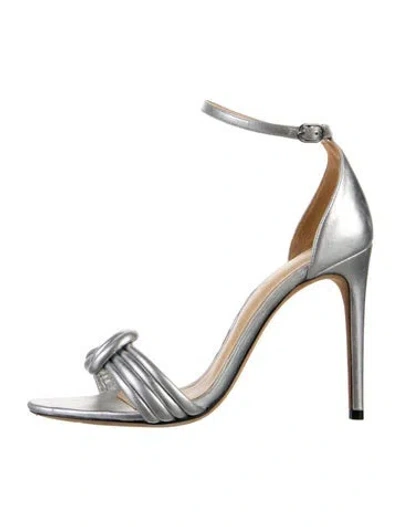 Pre-owned Alexandre Birman Leather Sandals In Silver