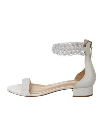 Pre-owned Alexandre Birman Leather Sandals In White