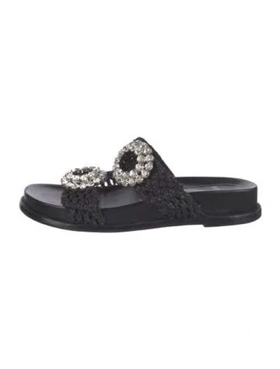 Pre-owned Alexandre Birman Leather Slides In Blue