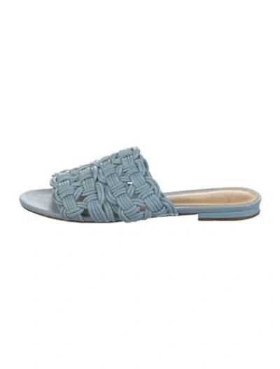 Pre-owned Alexandre Birman Leather Slides In Blue