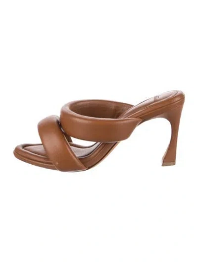 Pre-owned Alexandre Birman Leather Slides In Brown