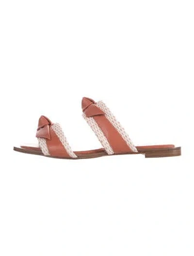 Pre-owned Alexandre Birman Leather Slides In Brown