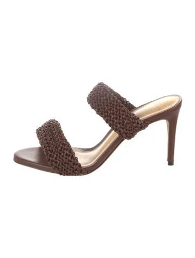 Pre-owned Alexandre Birman Leather Slides In Brown