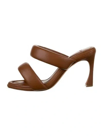 Pre-owned Alexandre Birman Leather Slides In Brown