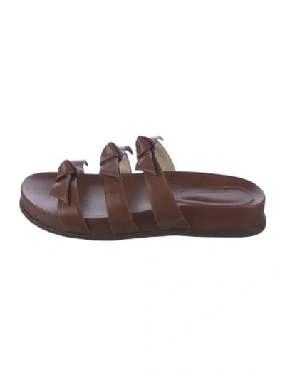 Pre-owned Alexandre Birman Leather Slides In Brown
