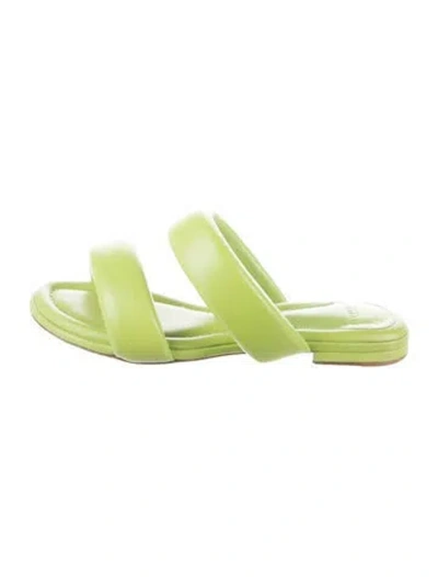 Pre-owned Alexandre Birman Leather Slides In Green