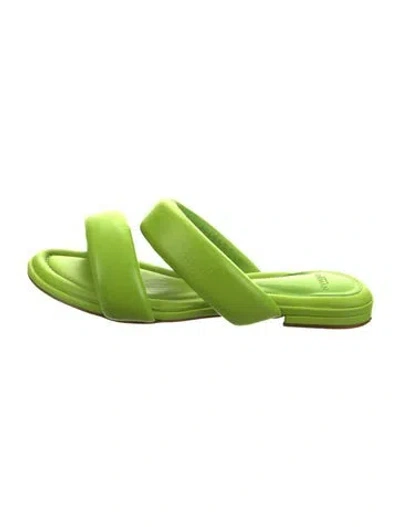Pre-owned Alexandre Birman Leather Slides In Green