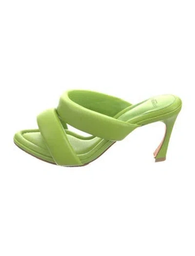 Pre-owned Alexandre Birman Leather Slides In Green