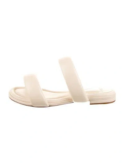 Pre-owned Alexandre Birman Leather Slides In Neutral