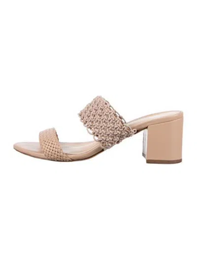 Pre-owned Alexandre Birman Leather Slides In Neutrals
