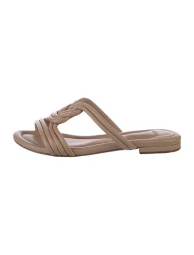 Pre-owned Alexandre Birman Leather Slides In Neutrals