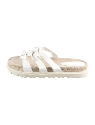 Pre-owned Alexandre Birman Leather Slides In Neutrals/white