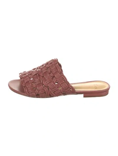 Pre-owned Alexandre Birman Leather Slides In Pink