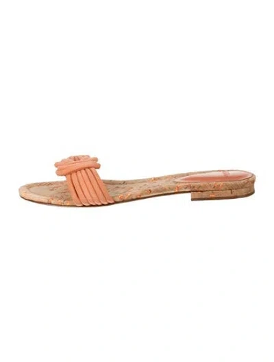 Pre-owned Alexandre Birman Leather Slides In Pink