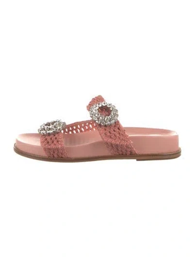 Pre-owned Alexandre Birman Leather Slides In Pink
