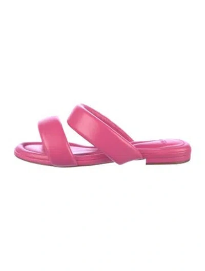 Pre-owned Alexandre Birman Leather Slides In Pink