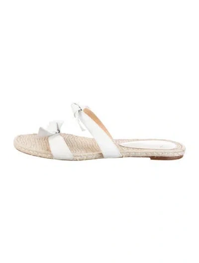 Pre-owned Alexandre Birman Leather Slides In White