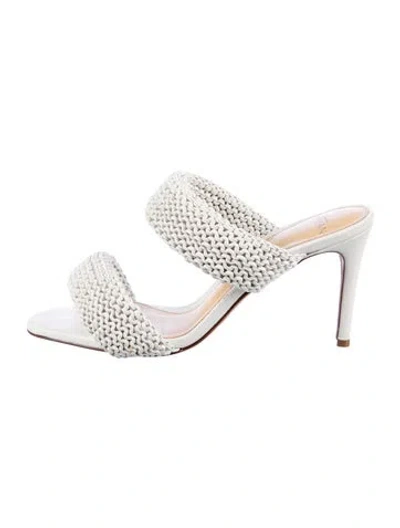 Pre-owned Alexandre Birman Leather Slides In White