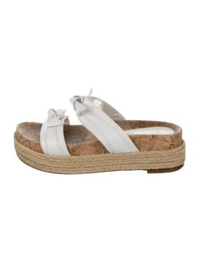 Pre-owned Alexandre Birman Leather Slides In White