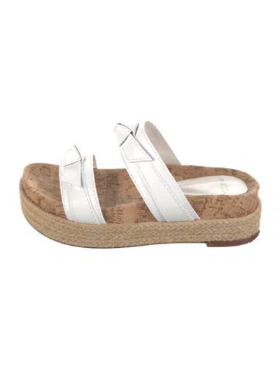 Pre-owned Alexandre Birman Leather Slides In White