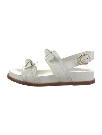 Pre-owned Alexandre Birman Leather Slingback Flats In White