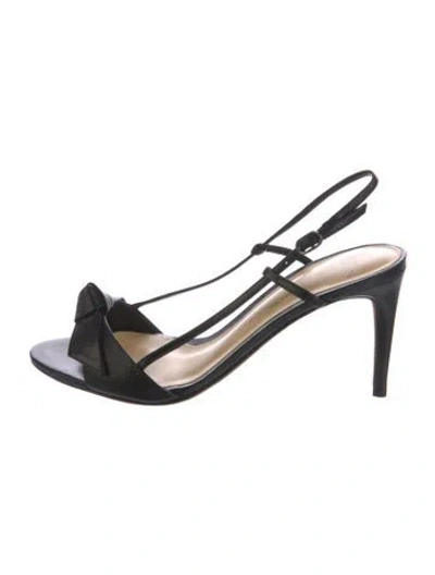 Pre-owned Alexandre Birman Leather Slingback Sandals In Black