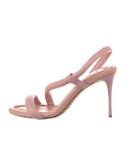 Pre-owned Alexandre Birman Leather Slingback Sandals In Pink