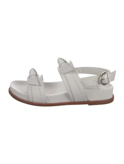 Pre-owned Alexandre Birman Leather Slingback Sandals In White