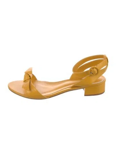Pre-owned Alexandre Birman Leather Slingback Sandals In Yellow