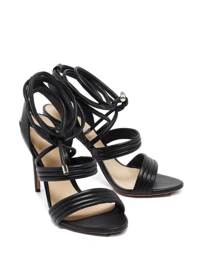 Pre-owned Alexandre Birman Leather Strappy Sandals In Black