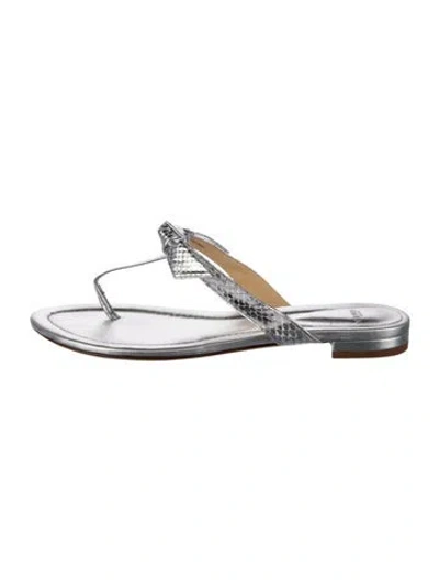 Pre-owned Alexandre Birman Leather T-strap Sandals