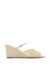 Alexandre Birman Lilian Woven Wedge Slide Sandal In Animal Print