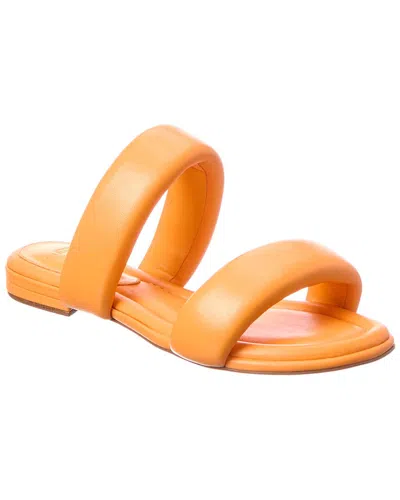 Alexandre Birman Lilla Leather Sandal In Orange