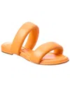 Alexandre Birman Lilla Leather Sandal In Orange
