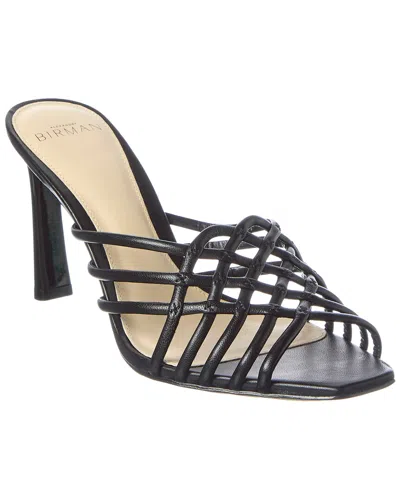 Alexandre Birman Linda Tresse 85 Leather Sandal In Black
