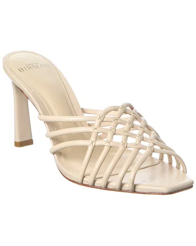 Alexandre Birman Linda Tresse 85 Leather Sandal In Neutral