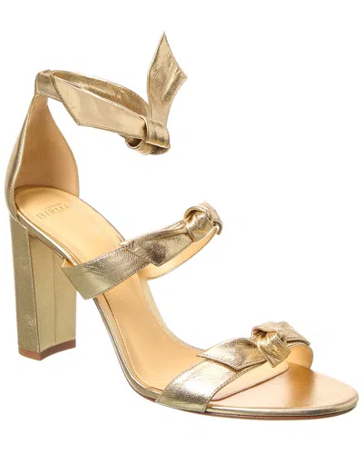 Alexandre Birman Lolita Block 90 Leather Sandal In Gold