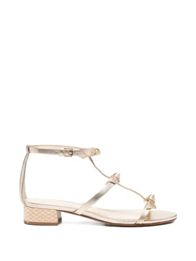Alexandre Birman Lolita Knot-detail Sandals In Gold