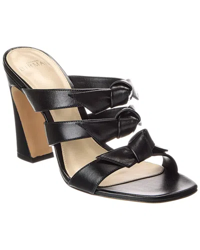 Alexandre Birman Lolita Square 90 Leather Sandal In Black