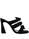 Alexandre Birman Lolita Triple-knot Leather Slide Sandals In Black