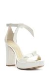 Alexandre Birman Mabeleh Ankle Strap Platform Sandal In White