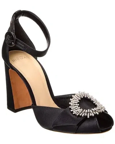 Pre-owned Alexandre Birman Madelina Curve 90 Satin Sandal Women's In Black