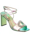 Alexandre Birman Madelina Pillar 85 Leather Sandal In Green