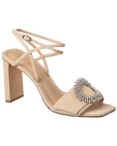 Pre-owned Alexandre Birman Madelina Pillar 85 Suede Sandal Women's In Brown