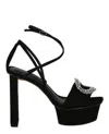 Alexandre Birman Madelina Pillar Platform Sandals In Black
